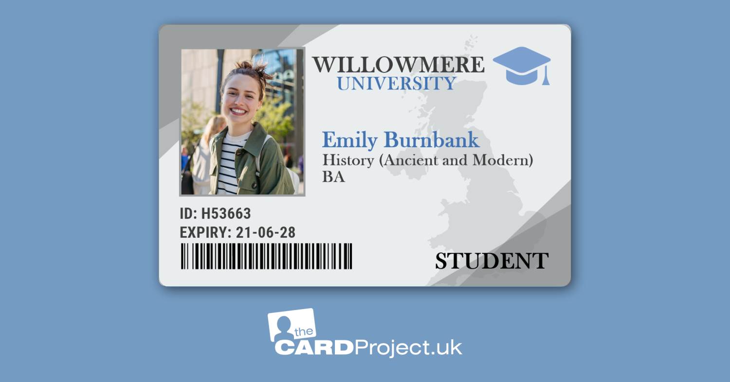 University Student ID Card Map and Cap